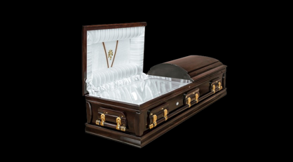 casket open black bg